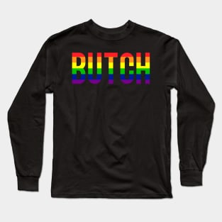 Butch // Femme Lesbian Gay Pride Rainbow Type Long Sleeve T-Shirt